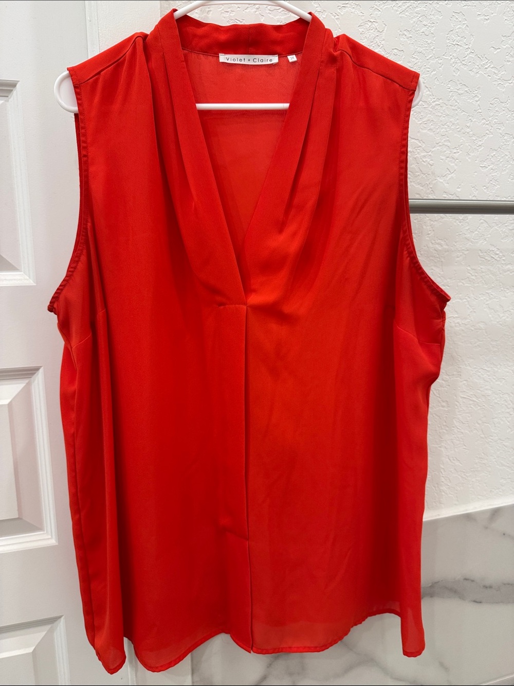 Violet & Claire Red Sleeveless V-Neck Camisole-so silky!